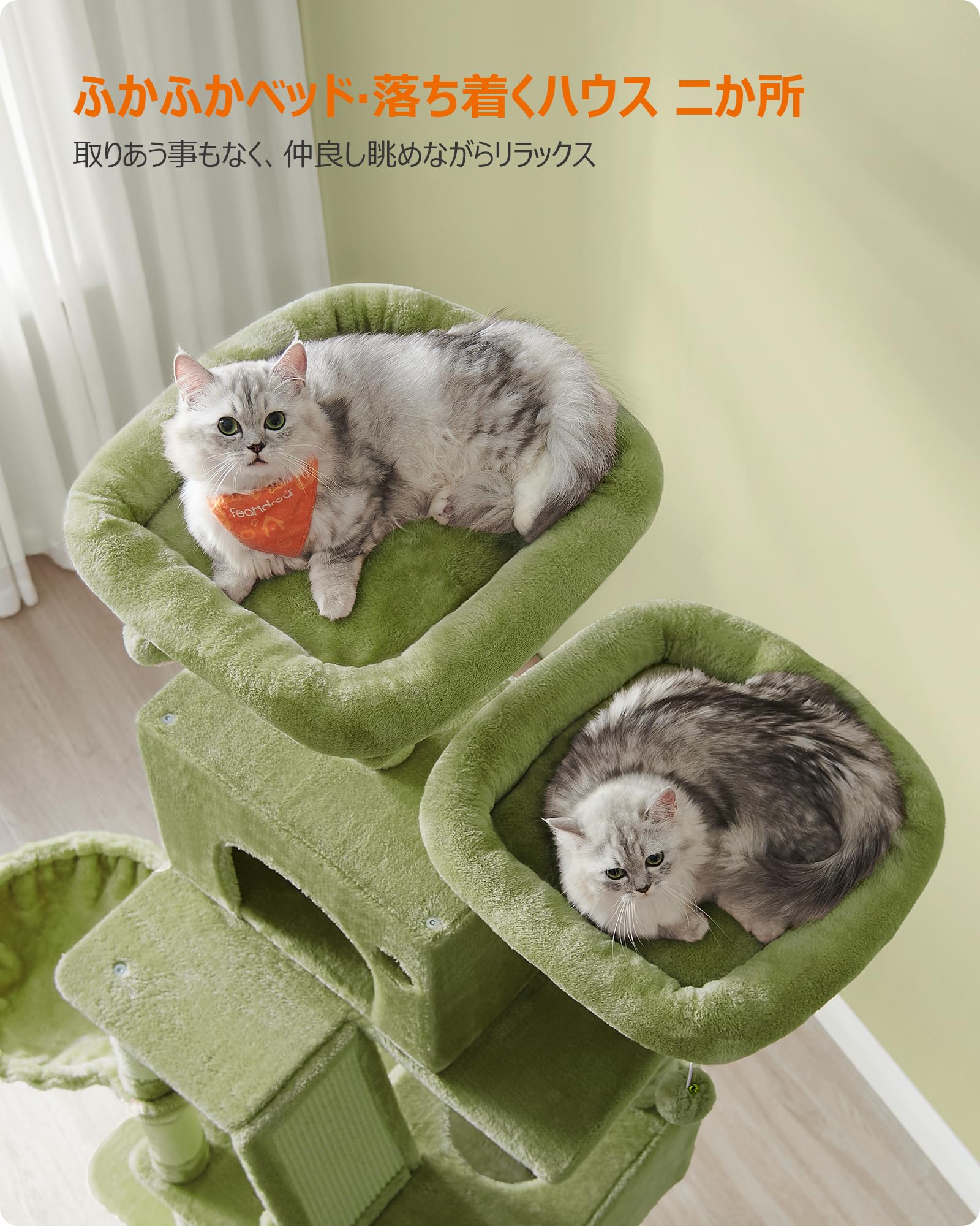 新品キャットタワー多頭飼い大型猫用スリム安定感 ハンモック転倒防止高さ206cm 楽天市場】【P10☆24H限定!!】FEANDREA キャットタワー 多頭飼い